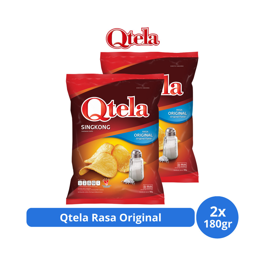 

Qtela Keripik Singkong Rasa Original 180gr x 2 pcs