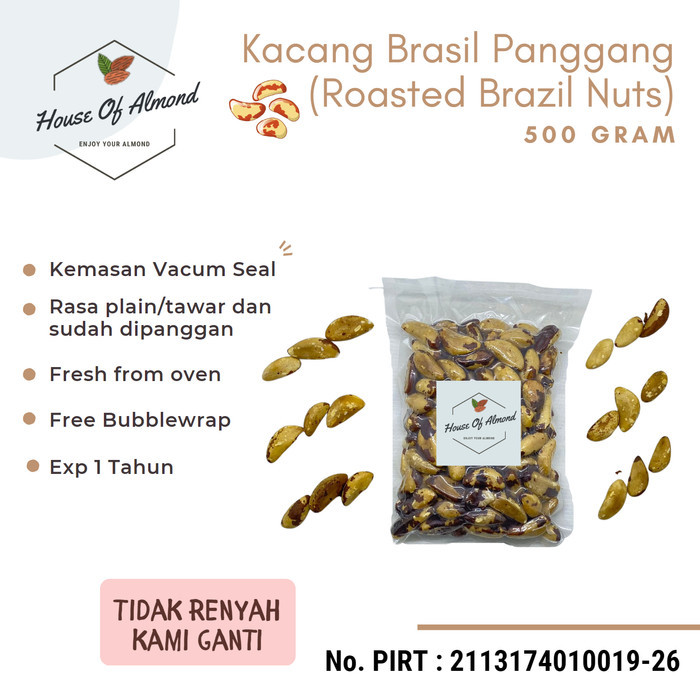 

Kacang Brasil Panggang (Roasted Brazil Nuts / Brazilian Nuts) 500gr