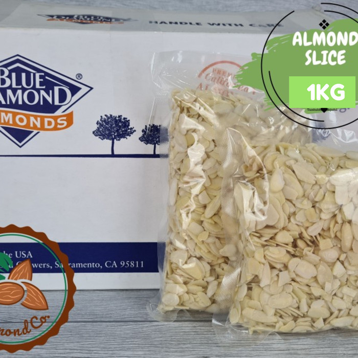 

Kacang Almond Slice (Mentah) 1 Kg Blue Diamond