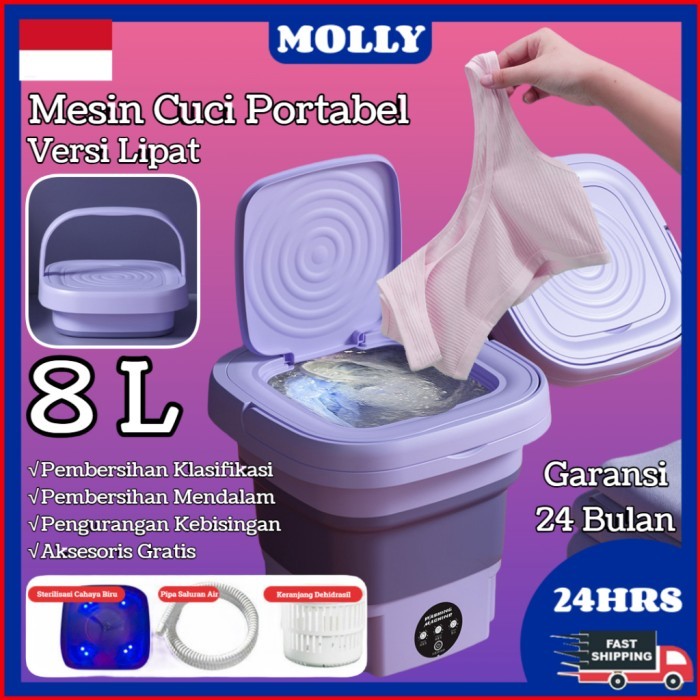 MESIN CUCI MINI PORTABLE 8L MESIN CUCI LIPAT PENGERING PAKAIAN