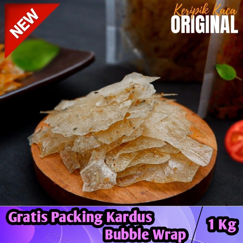 

[1Kg] Keripik Kaca Original Premium / keripik kaca / Kecimpring - Iqorni Snack makanan ringan kiloan