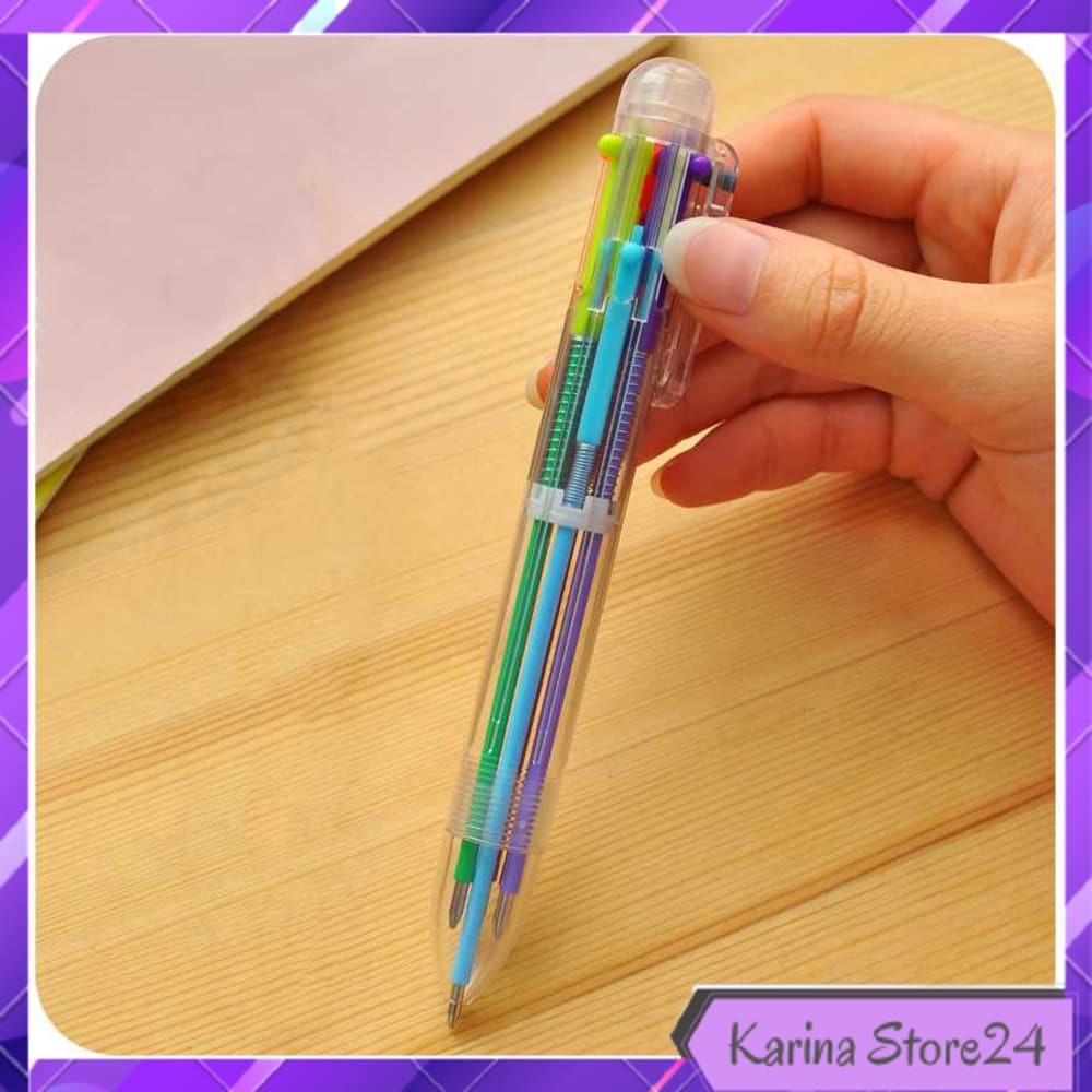 

PULPEN 6 IN 1 PENA BOLPOIN WARNA-WARNI MULTI COLORED PEN