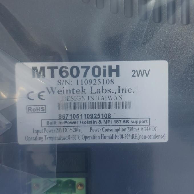 [ Aa ] Weintek Hmi Touch Screen Mt6070Ih