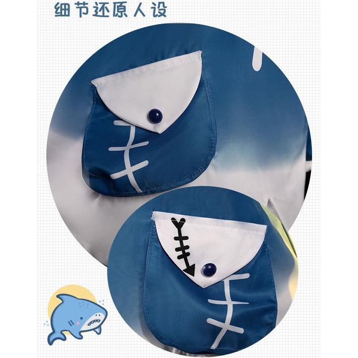 DFG MPIDReady Stock VTuber Hololive Gawr Gura Cosplay Costume ENG Shark Kid Hiu Kostum Karnaval Anak