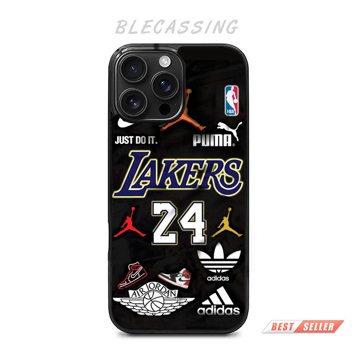 Hardcase Casing iPhone 16 15 14 13 12 11 X Xr Xs Mini Plus Pro Max Lakers Adidas Nike BC678