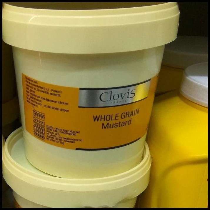 

Clovis Mustard Whole Grain 1Kg - Clovis Klovis Dijon Mustard Whole
