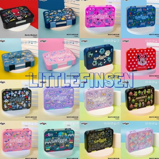 SMIGGLE lunch box happy medium bento box/kotak makan smiggle happy