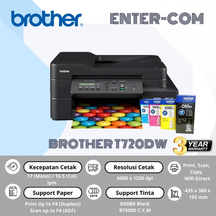PRINTER BROTHER DCP-T710W (WIFI) GARANSI RESMI BROTHER 3 TAHUN
