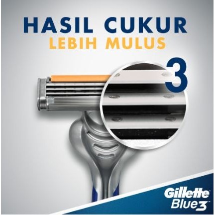Gillette Blue 3 Pisau Cukur Pencukur Isi 4