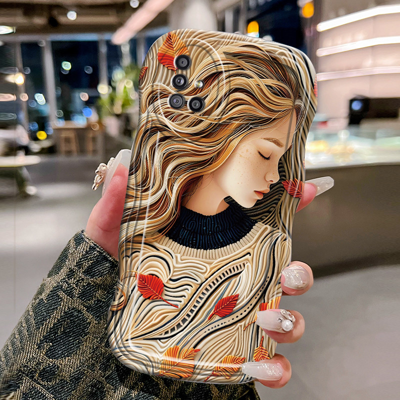 Casing Hp Untuk Samsung Galaxy A51 M40s Case Casing HP Kesing perempuan gelombang besar Softcase gel