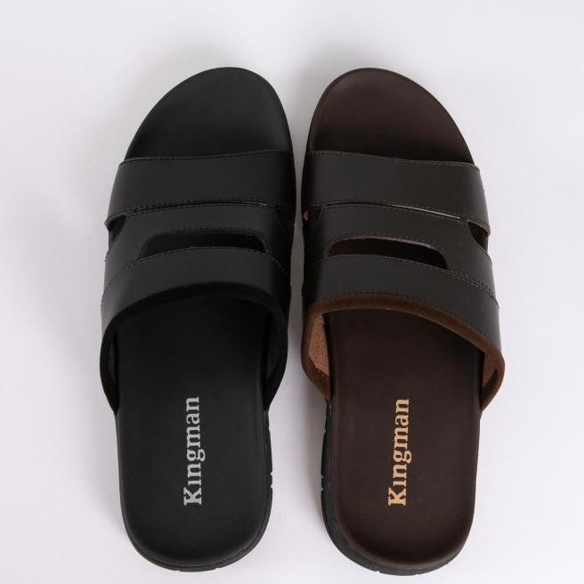 Kingman Sandal Pria Casual Kekinian Havre Sendal Jepit Hangout Kulit