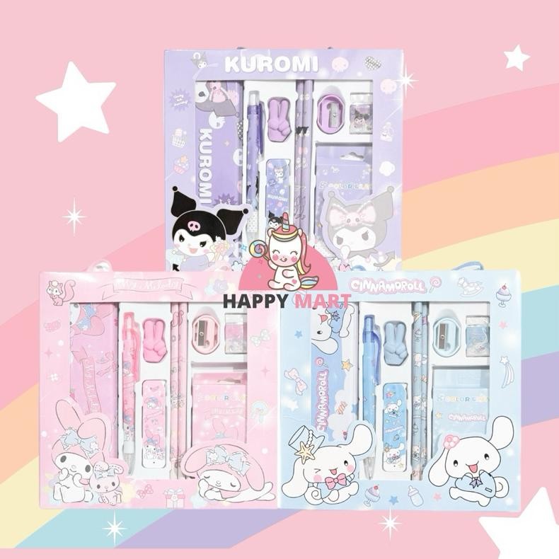 

Original Kotak Pensil Set Pensil Mekanik + Crayon Kuromi / Melody / Moroll Gratis Ongkir