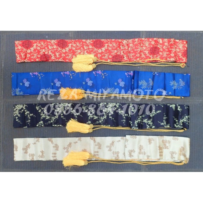 Tas Sarung Kain Sutra Pedang Katana SAMURAI Motif Corak Rajut Batik