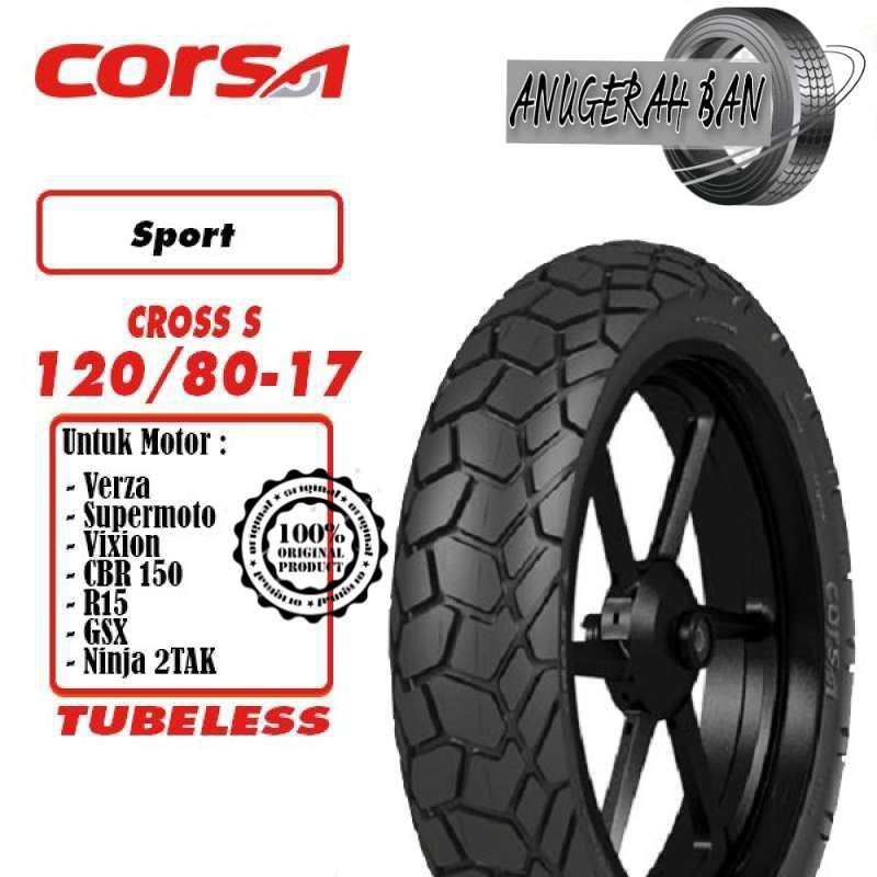 PRODUK TERBARU- Ban Luar Corsa Platinum 120 80 x 17 Cross S Tubless - 120 80 ring 17 CrossS - Corsa