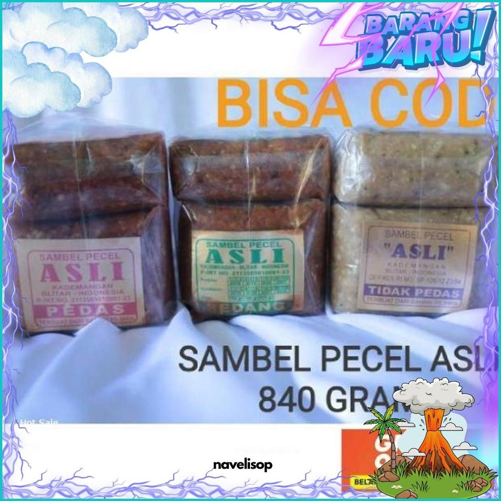 

Sambel Pecel Asli Blitar 840 Gram Murah