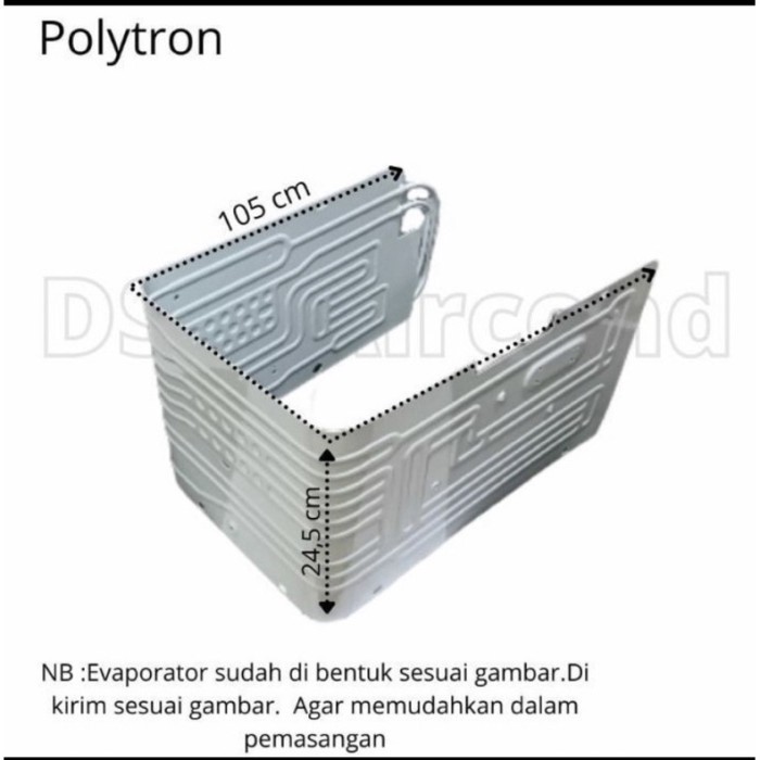 JT-2024 345EVAP KULKAS POLYTRON EVAPORATOR KULKAS 1 PINTU POLYTRON