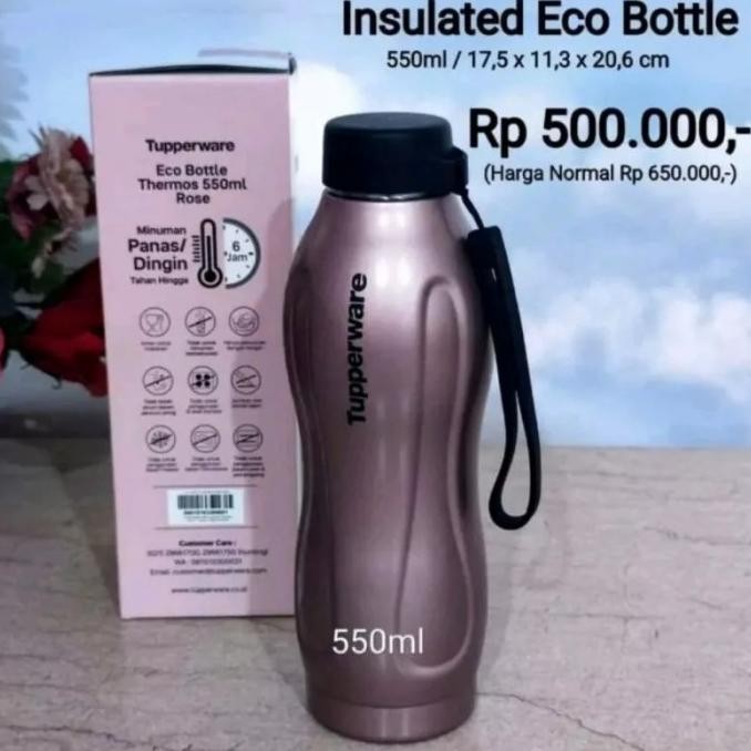 Tupperware eco bottle stainless steel 875ml botol minum