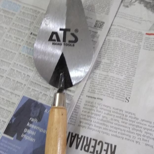 Sendok Semen Gagang Kayu Sendok Semen Lancip Sekop Kecil