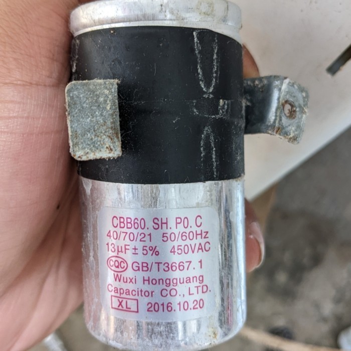 BARANG TERLARIS  KAPASITOR MESIN CUCI PANASONIC 1 TABUNG ORIGINAL