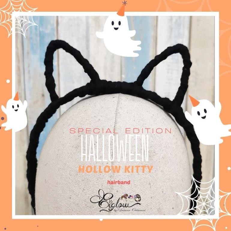 TYR Bando kucing hitam hollow kitty hairband cat woman hairband bando Halloween party cosplay bando 