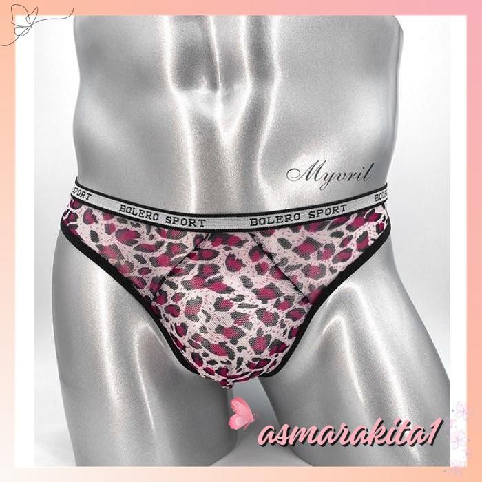 G STRING PRIA SEXY LOW WAIST MESH CELANA DALAM LEOPARD THONG Y BY ASMARA KITA FENOMENAL