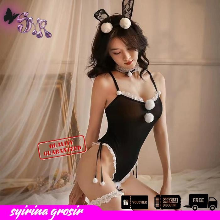 LINGERIE SEXY COSPLAY KELINCI COSTUME BUNNY GIRL BAJU TIDUR WANITA DEWASA  BEST SELLER