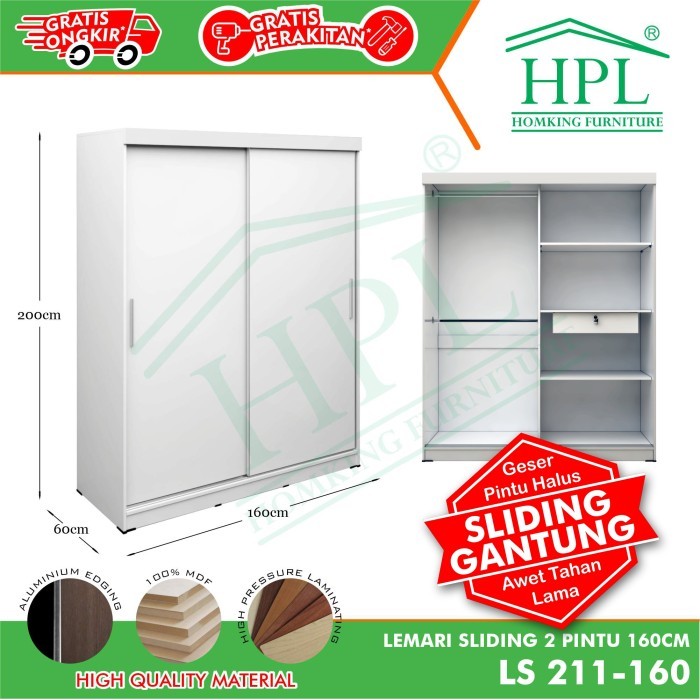 Lemari Pakaian Sliding HPL 160