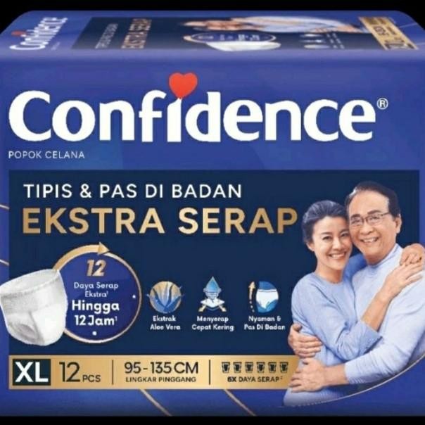 Confidence Ekstra Serap Popok Dewasa Celana M20/L16/Xl12