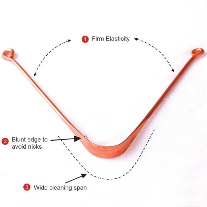 Alat Pembersih Lidah Copper Tongue Cleaner Scraper lc