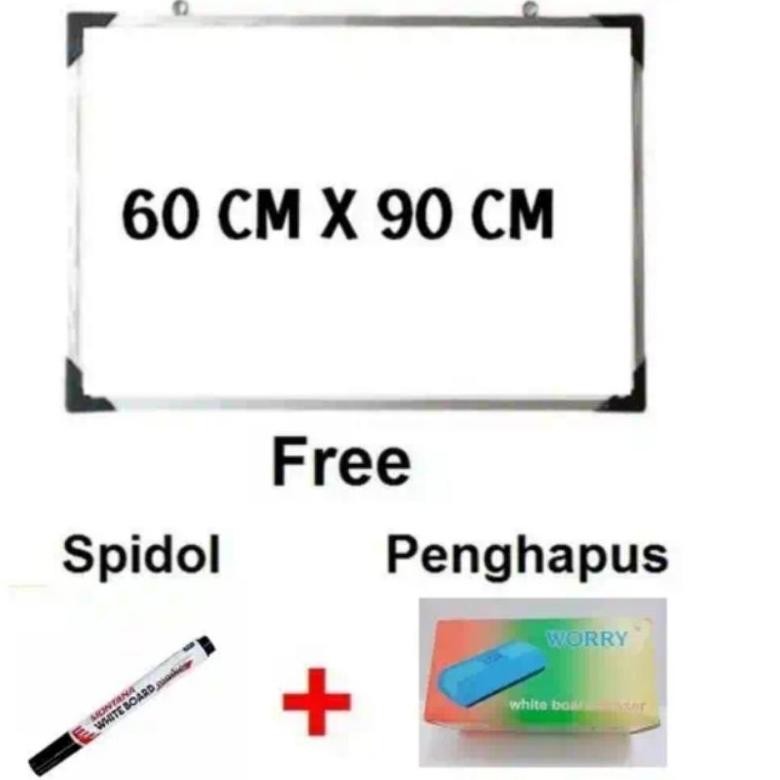 

BISA COD PAPAN TULIS WHITE BOARD BONUS SPIDOL DAN PENGHAPUS PAPAN TULIS tru-63