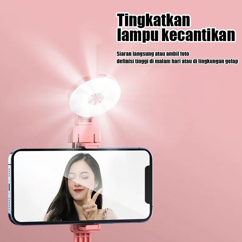 Hj-45 Topspot Tongsis Selfie Stick Tripod  Bluetooth Remote Shutter 7 Kunci Selfie Stick Mini Remot 