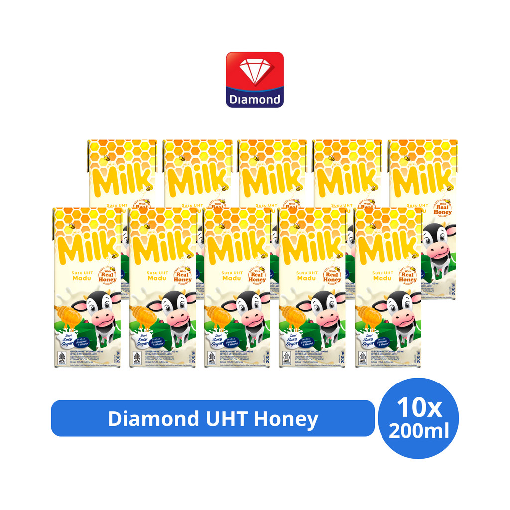 

Diamond Milk Susu UHT Honey 200ml x 10 pcs