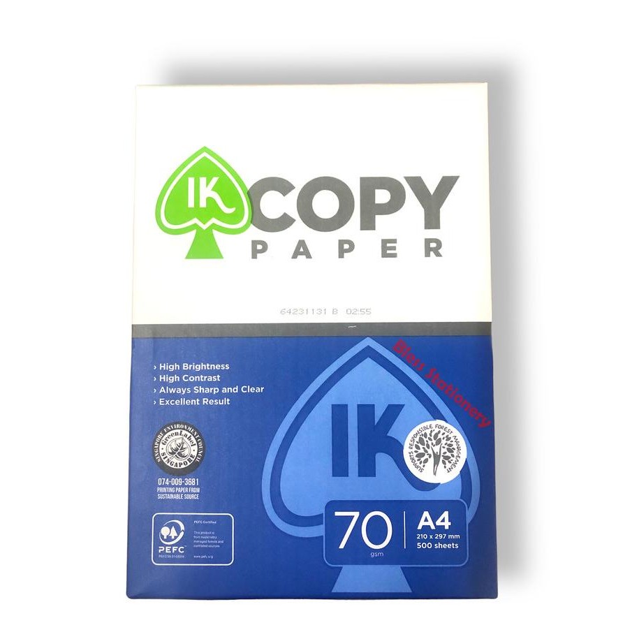 

Kertas A4 70gram ik copy paper 70 gsm kertas print kertas HVS