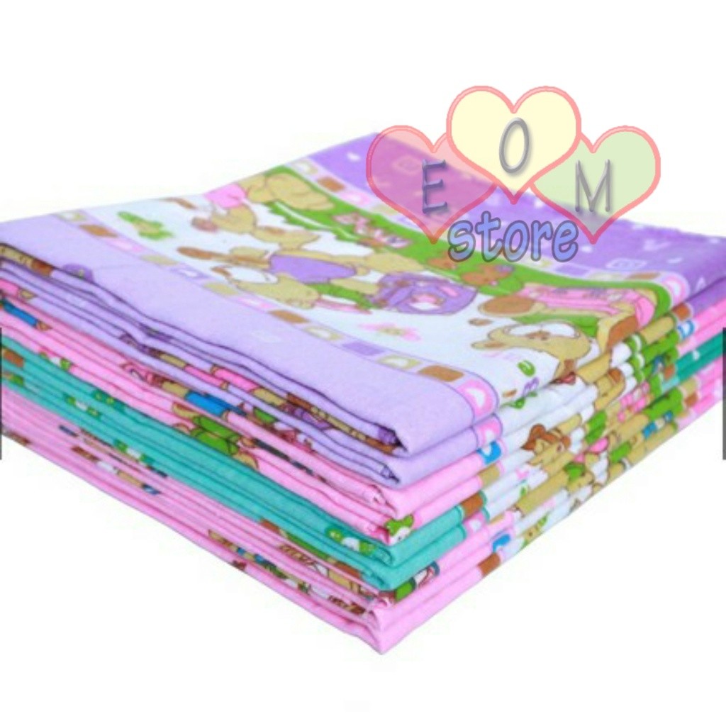 Bedong Bayi 1 LUSIN / 12 BEDONG BAYI - PERNEL BAYI 110 x 90 - BAHAN KATUN FLANEL LEMBUT MOTIF LUCU