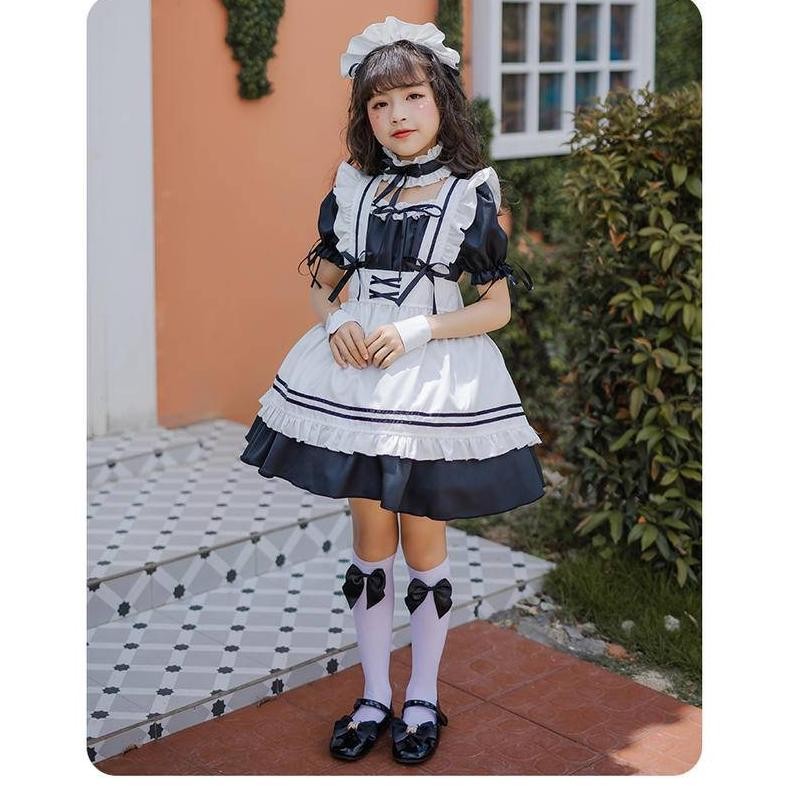 FGH WetroseReady Stock Cute Soft Girl Anak Cewek Gadis Muda Japanese Lolita Maid Costume Cosplay Ani