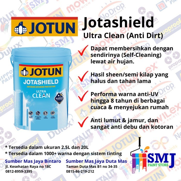 Cat Tembok Eksterior Anti Noda Jotun JOTASHIELD ULTRA CLEAN - 20L