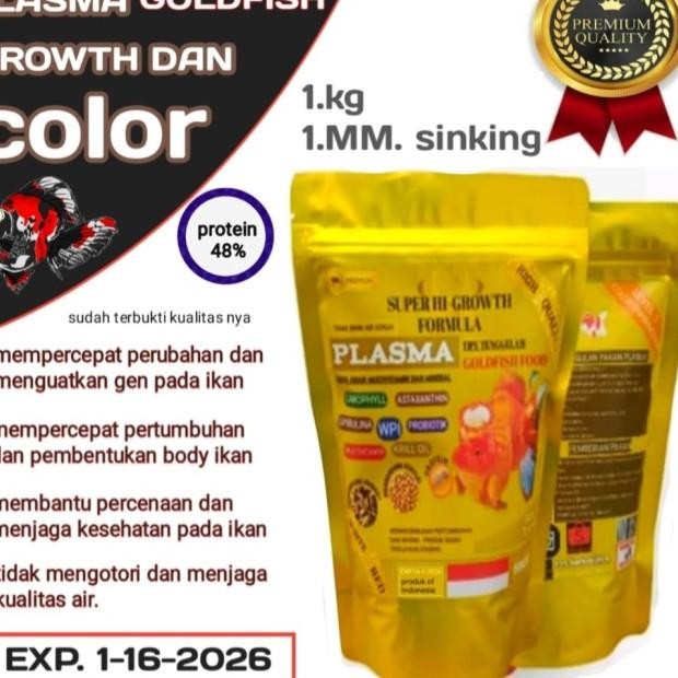 Pelet Plasma Goldfish Level 1 Pelet Ikan Mas Koki