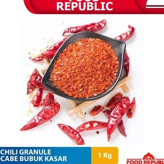 

Chili Granule 1 Kg / Cabe Bubuk Kasar / Cabe Granules Halal
