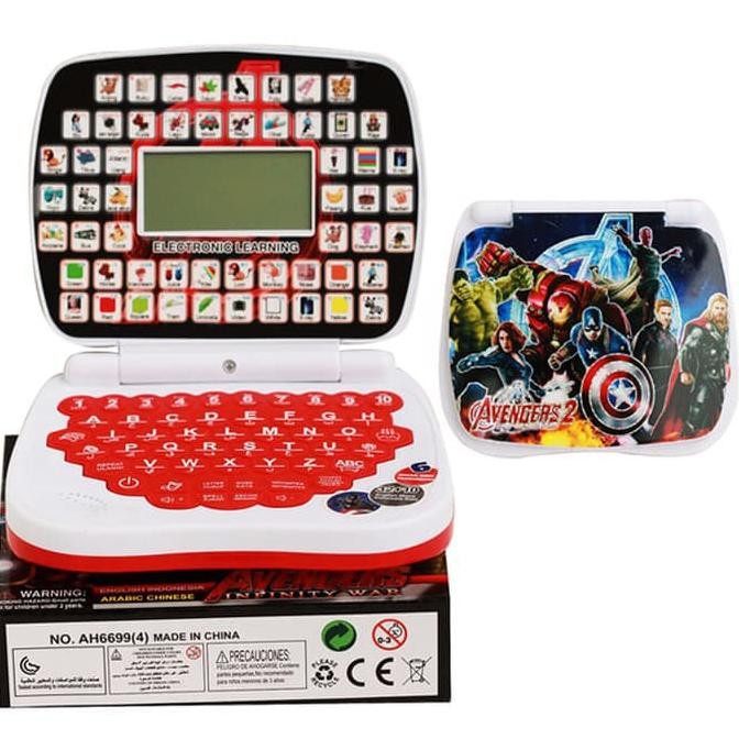 Terbaru Mainan Edukasi Anak Laptop 4 Bahasa + Layar (Inggris Indonesia Mandarin Arab) Promo