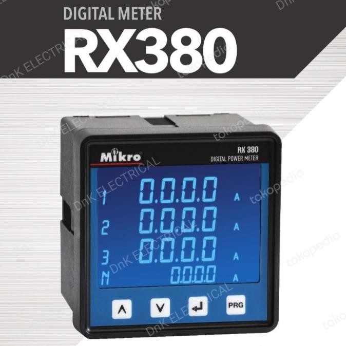 Ready Digital Power Meter With Modbus Merk Mikro Type Rx 380 / Rx380
