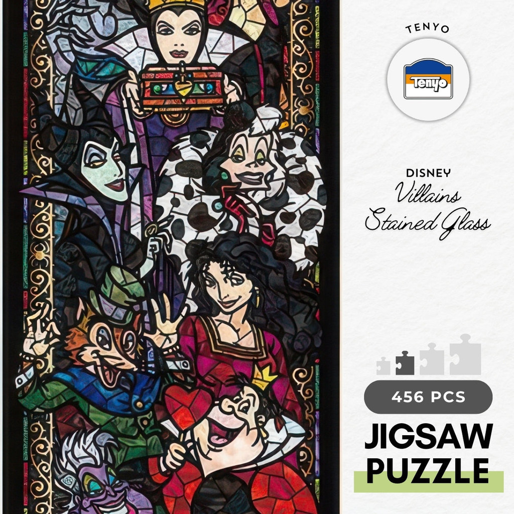 Tenyo DSG-456-730 Disney - Villains Stained Glass Jigsaw Puzzle