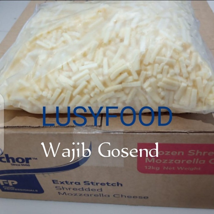 

keju mozzarella shredded parut/Mozarella Anchor Repack 500gr