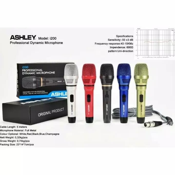 Mic Kabel Ashley I200 / Ashley I 200 Original  Ready