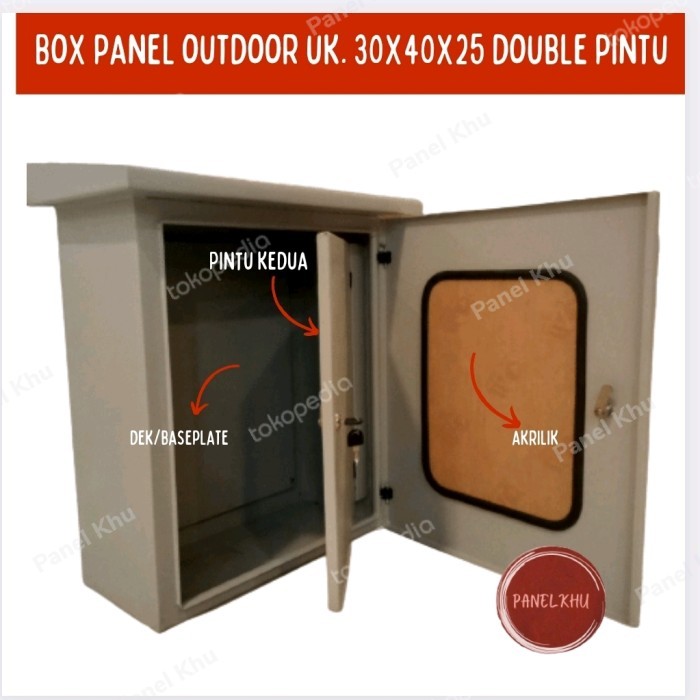 Box Panel Outdoor Double Pintu 30x40x25 Plat 1.2mm