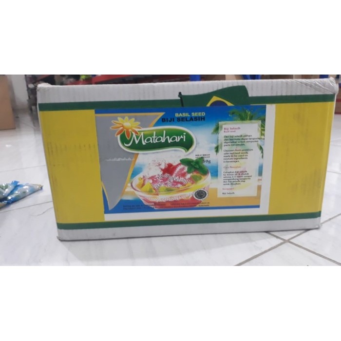 

Biji Selasih Matahari 1 DUS KARTON Isi 200 pcs Sachet 50 gr Basil Seed