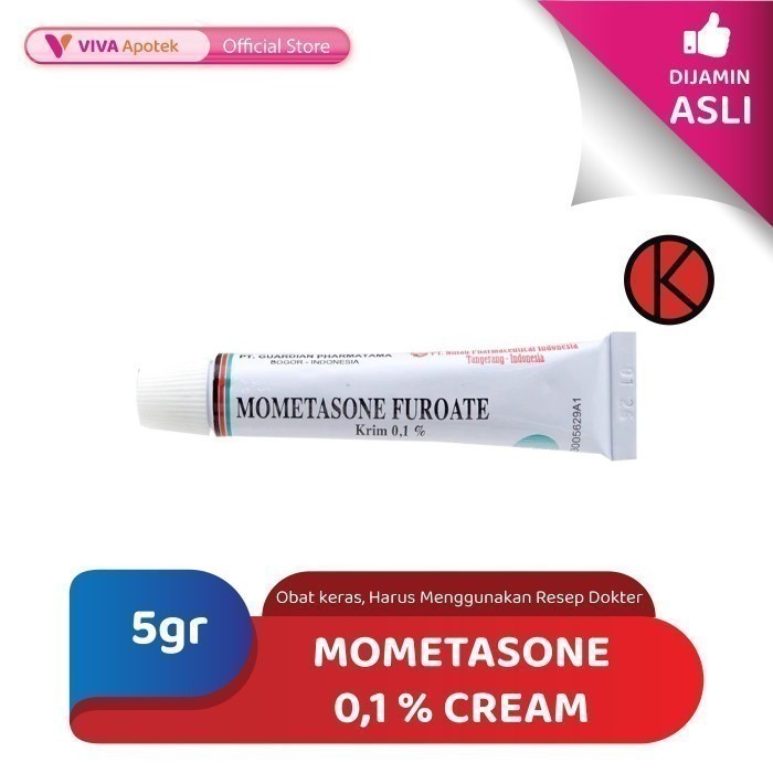 Mometasone 0,1% Cream / Radang Kulit / Eksim / Kulit Gatal (5 Gram)