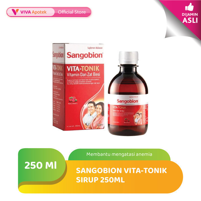 Sangobion Vita-Tonik Sirup untuk Mengatasi Anemia (250 ml)