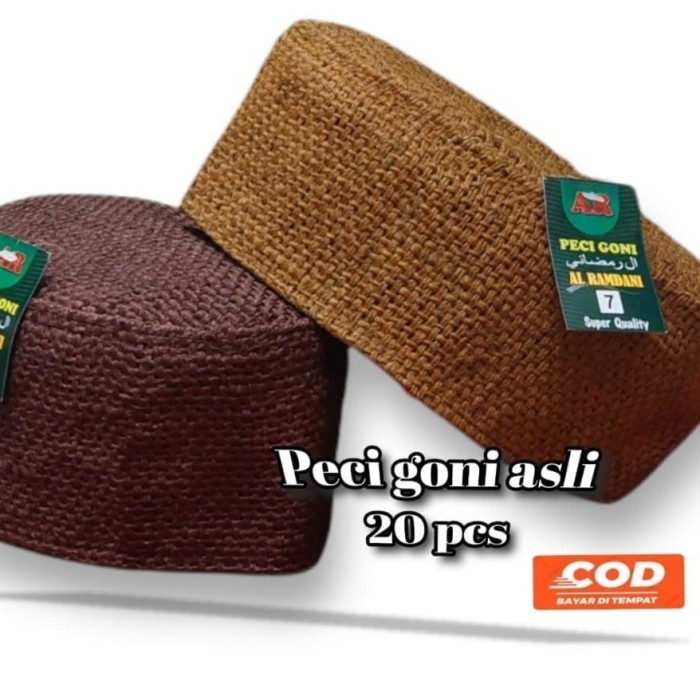 Peci Kopiah Songkok Goni Original Termurah & Terlaris Kodi (10 Pcs)