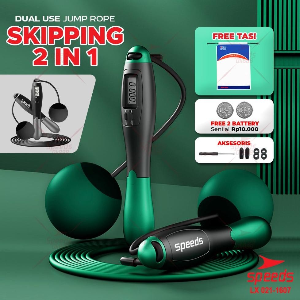 SPEEDS Skipping / Lompat Tali Digital Jump Rope Lompat Tali Olahraga Outdoor Cardio 021-1607