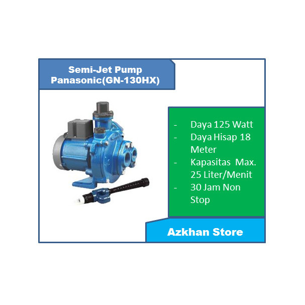Pompa Air Sumur Dalam Semi-Jet Pump Non Auto Handal Panasonic Gn-130Hx Ready Stock